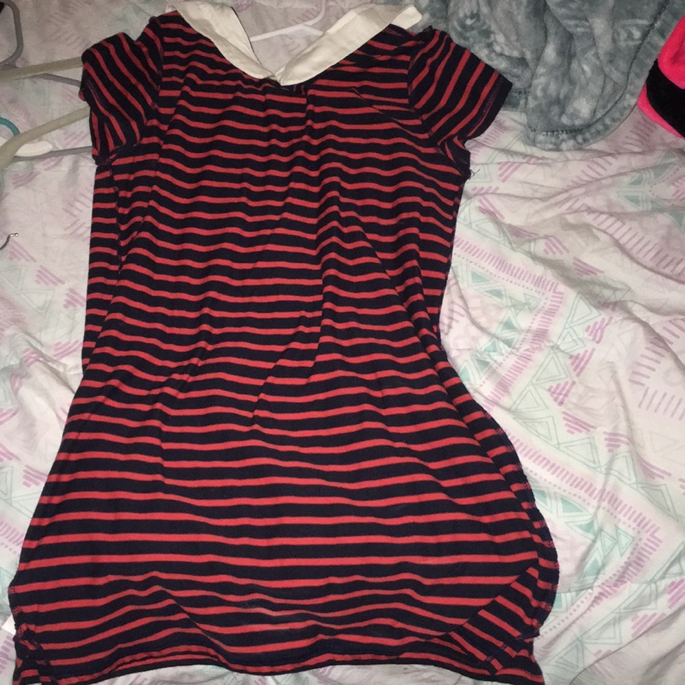 Forever 21 collard striped dress